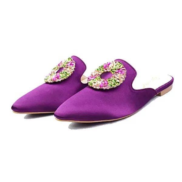 Mule pour femme 080 mauve ................ sandale médicale femme confortable Maroc